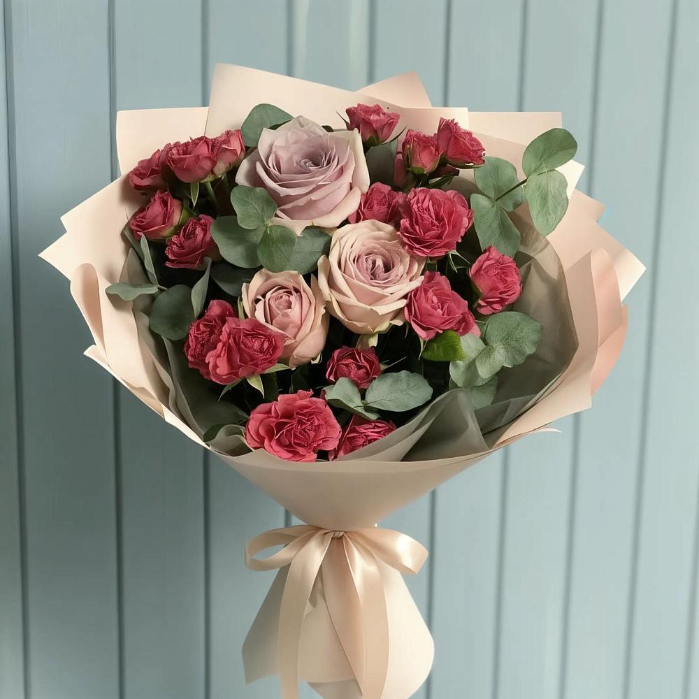 Букет цветов из: Гвоздики и Розы в Парфентьево