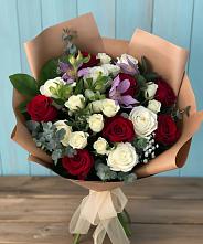 Букет цветов из:  Розы и Альстромерии в Парфентьево