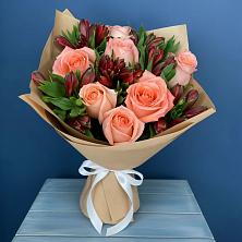 Букет цветов из:  Розы и Альстромерии в Парфентьево
