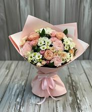 Букет цветов из:  Гвоздики, Розы и Хризантемы в Парфентьево