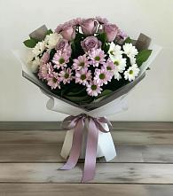 Букет цветов из:  Хризантемы и Розы в Парфентьево