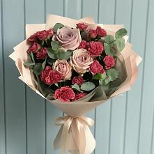 Букет цветов из:  Гвоздики и Розы #REPLACE_PRED# Парфентьево