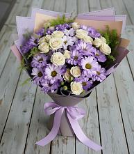 Букет цветов из:  Хризантемы и Розы в Парфентьево