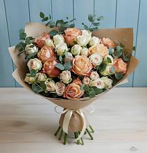 Букет цветов из:  Альстромерии и Розы в Парфентьево